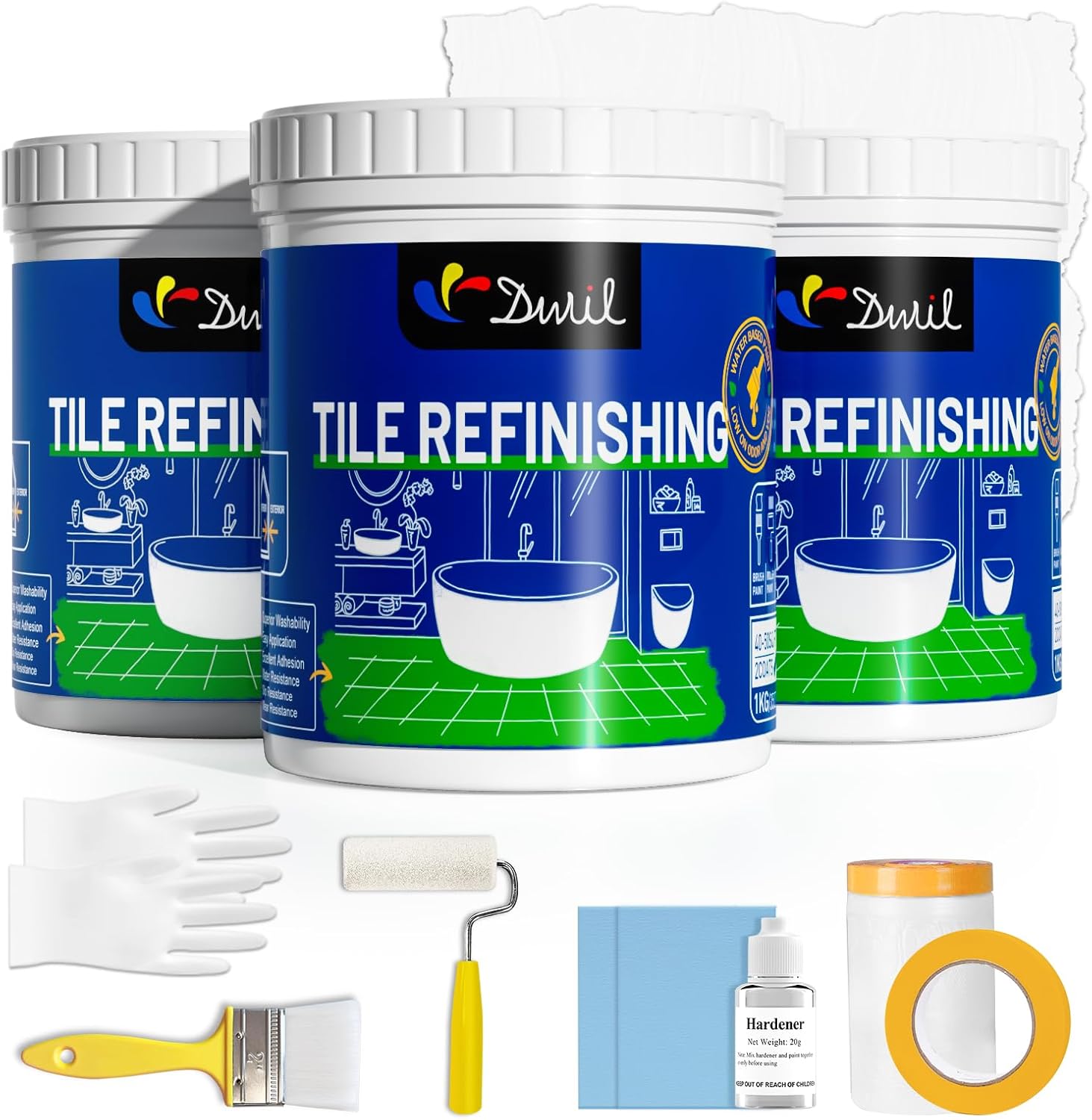 DWIL Tub Paint Kit for Easy Bathroom Refinishing Projects