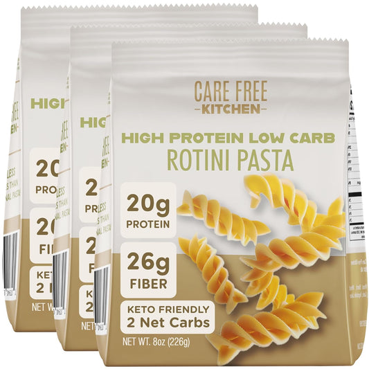 Care Free Kitchen Rotini Keto Pasta Noodles - High Protein & Low Carb