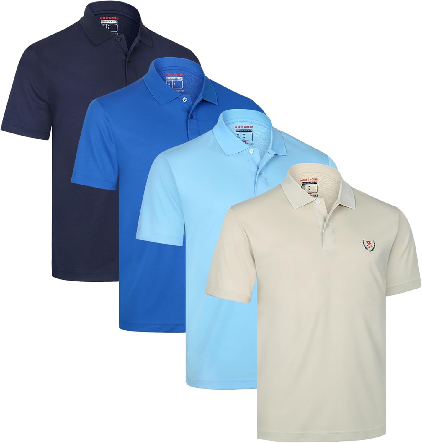 Mens Striped Short Sleeve Polo Shirts 4 Pack for Every Occasion