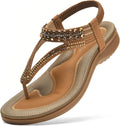 Littleplum Womens Sandals Arch Support Slingback Rhinestone Flats feel
