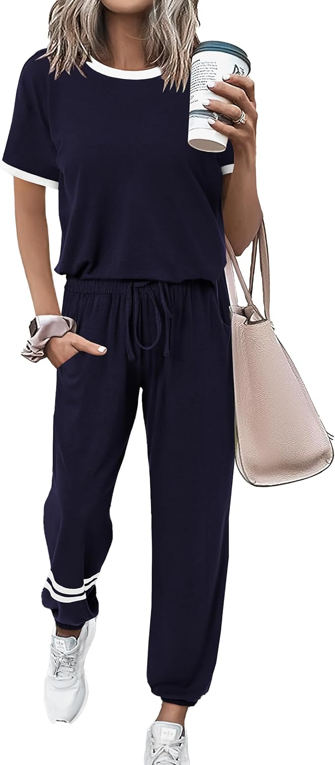 PRETTYGARDEN Women's Two Piece Sets for Summer Travel and Lounge