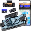 4 Channel Dash Cam 360 View 4K Front Rear Inside Dashcam - Full