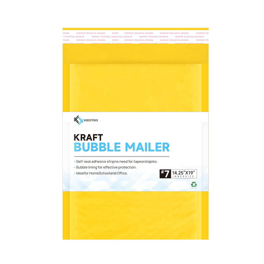 Kraft Bubble Mailers #7 by KKBESTPACK - Self-Seal Padded Envelopes