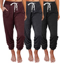 Womens Sweatpants 3-Pack Baggy Lounge Joggers - Cozy Everyday Wear
