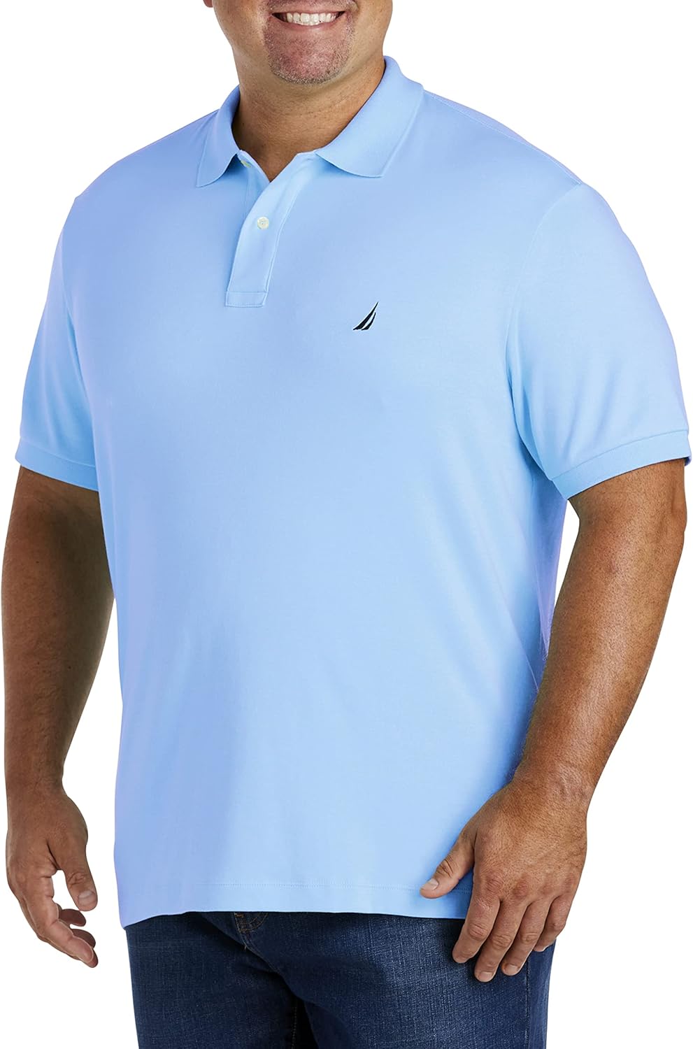 Nautica Mens Classic Fit Short Sleeve Solid Cotton Polo Shirt