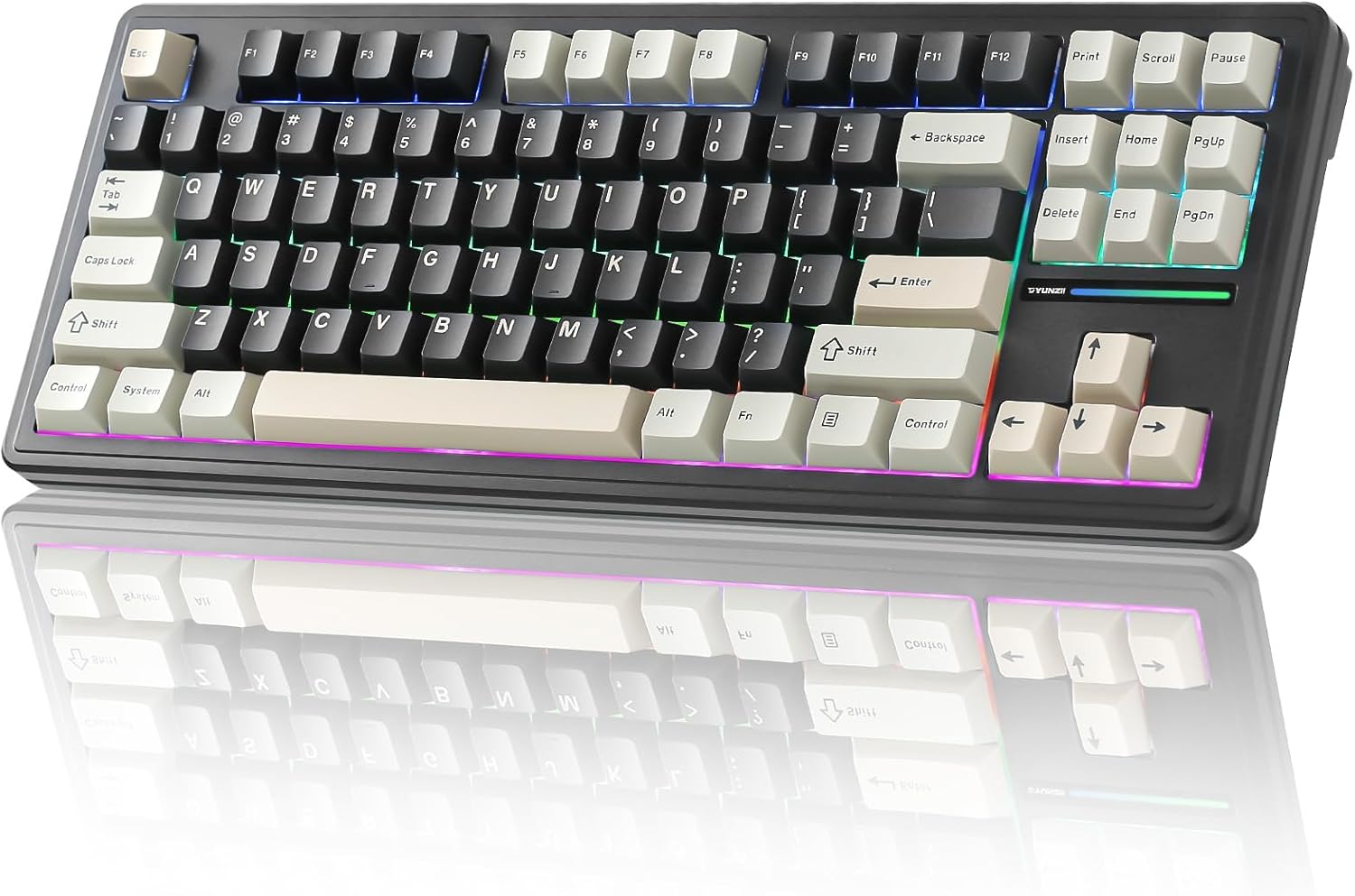 YUNZII YZ87 Gasket Mechanical Keyboard: TKL Wireless Hot Swappable