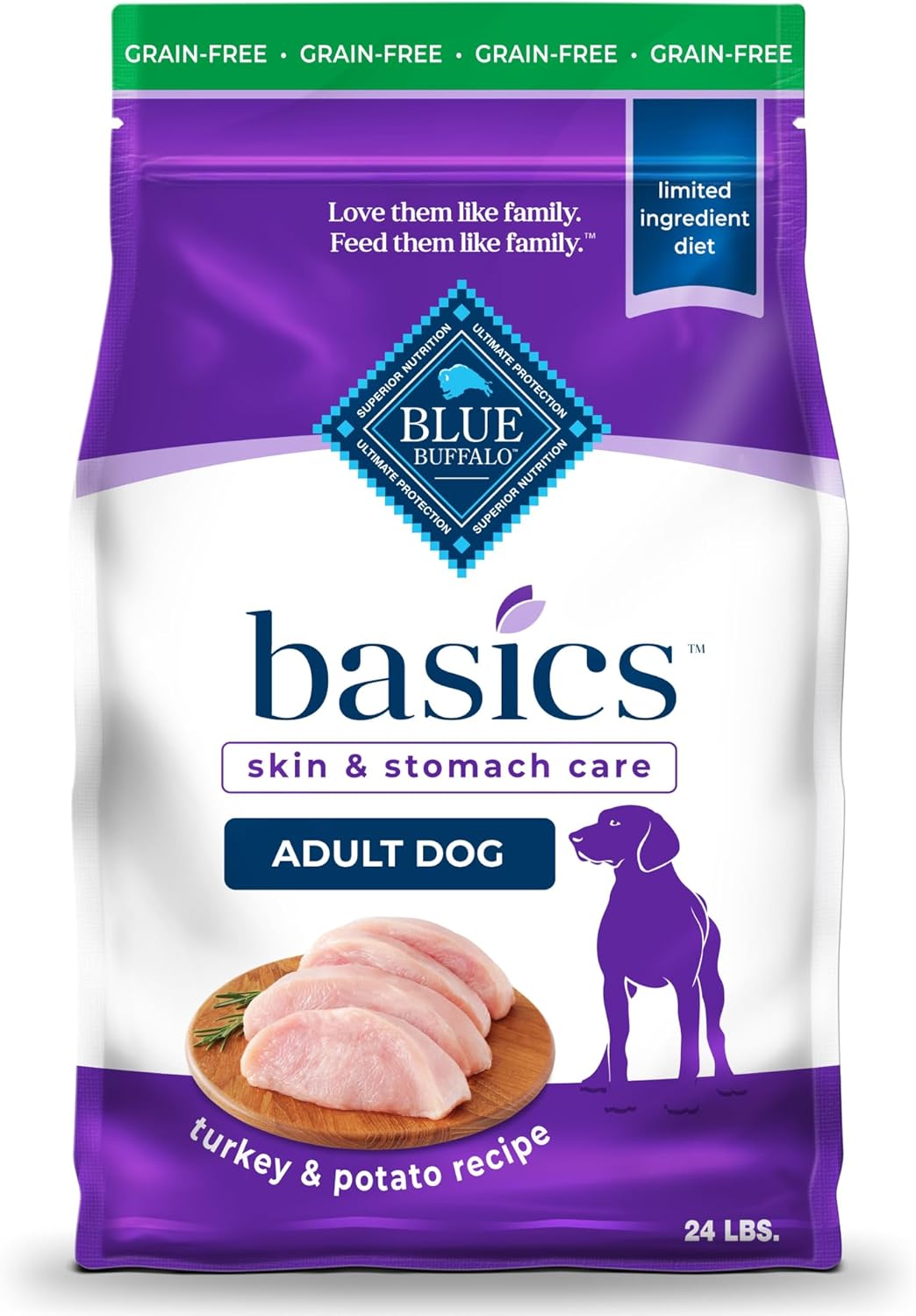 Blue Buffalo Basics Grain-Free Adult Dry Dog Food for Skin Care