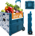Ultra-Slim Rolling Collapsible Storage Pack-N-Roll Utility Cart