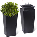 GarveeLife 22.5 in Tall Planters Set of 2 - Self Watering Outdoor Pots