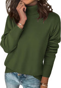 Turtleneck Sweater Pullover - Cozy Fall Winter Knit Top