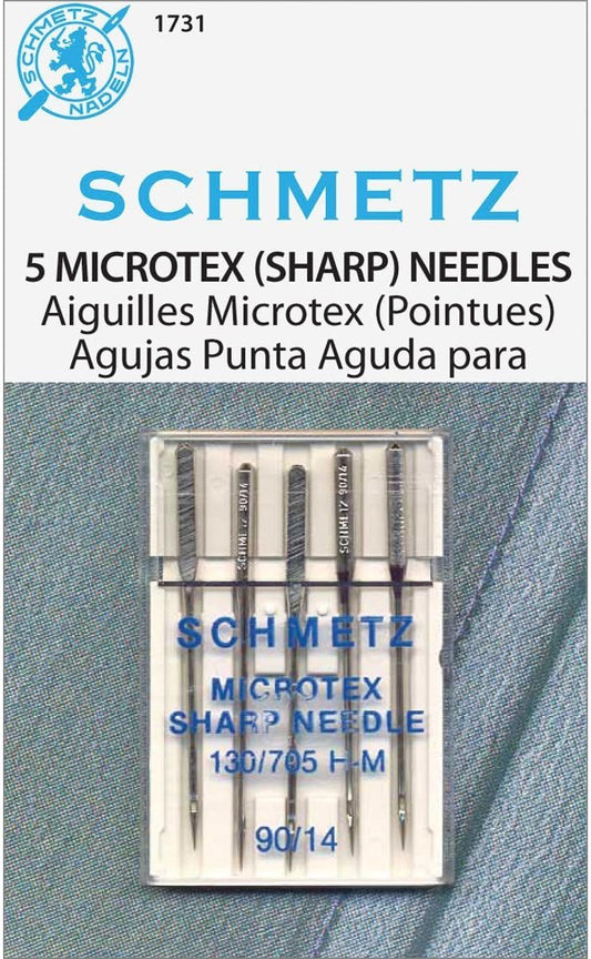 Precision Sewing: Euro-Notions Microtex Needles 14/90 5/Pkg