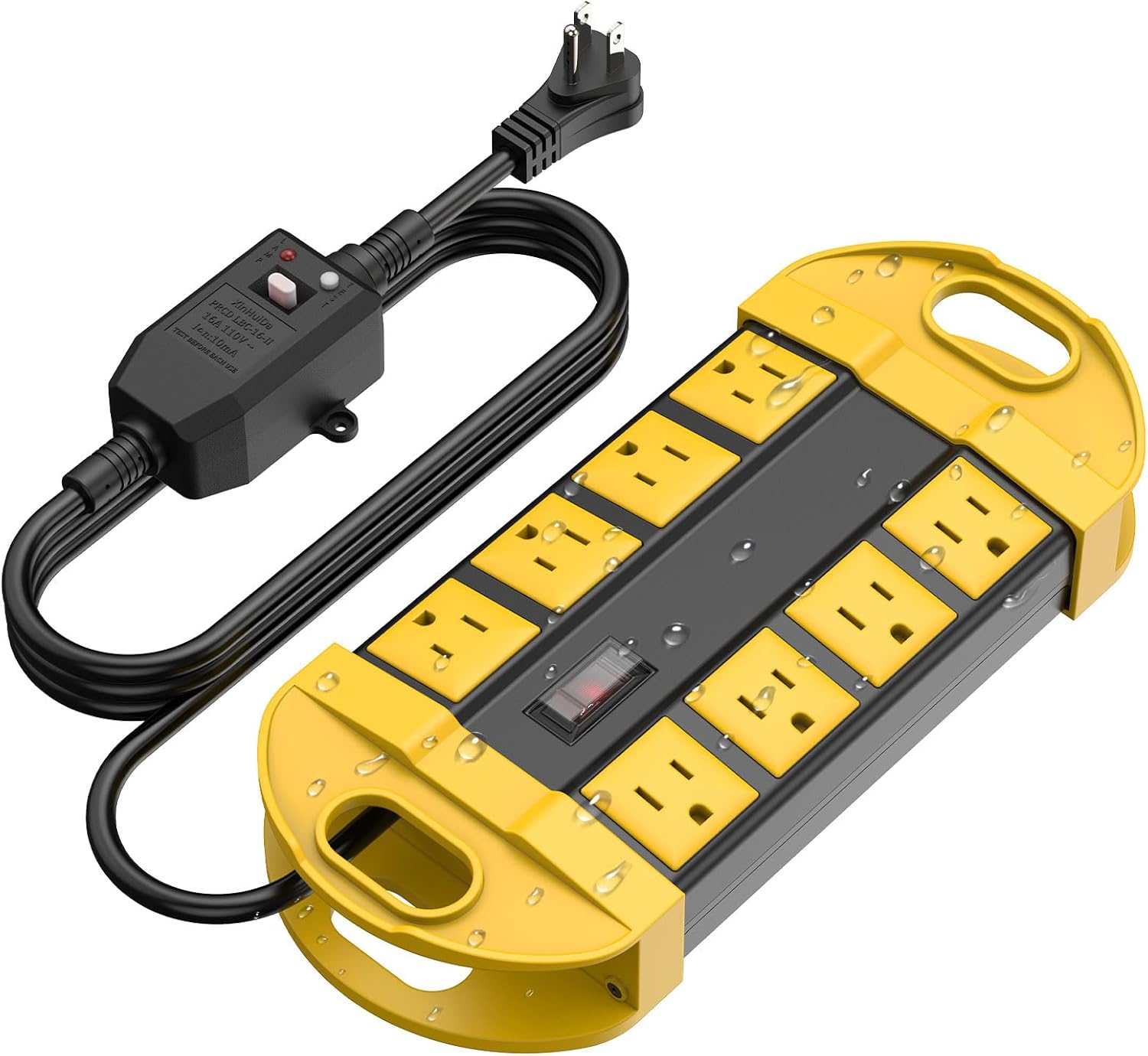 CCCEI GFCI Outdoor Power Strip with 8 Outlets for Safety