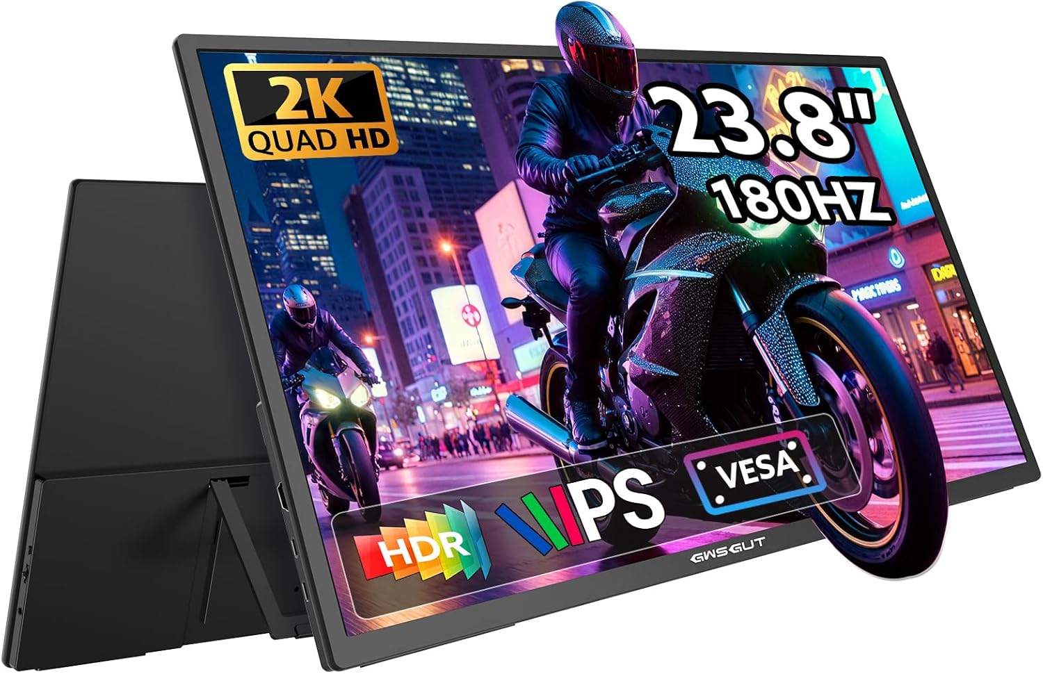 23.8ft' 2K 180Hz Portable Monitor for Gaming and Work