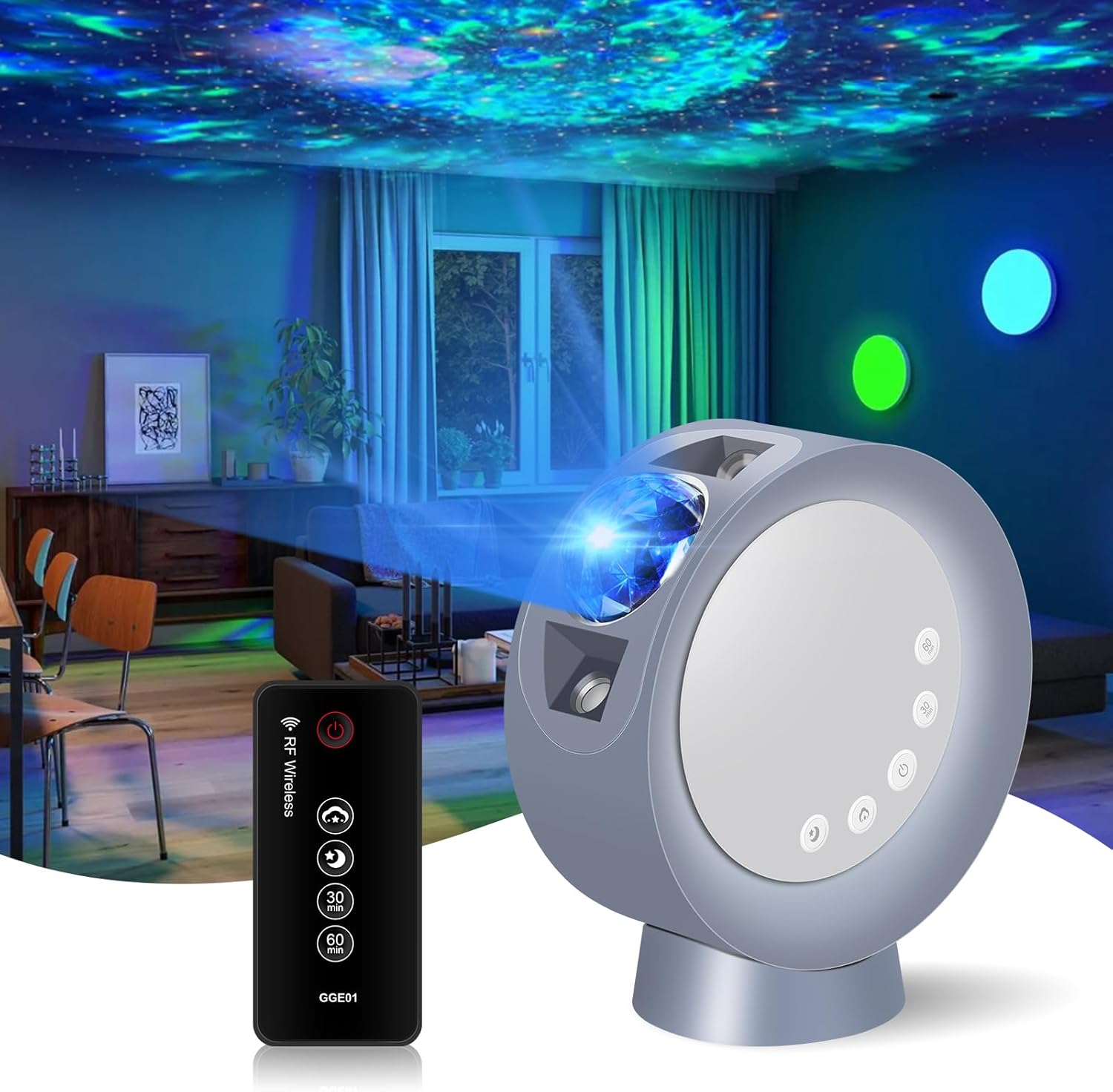 Colorful Star Galaxy Projector with Remote Control - KIVOTAC