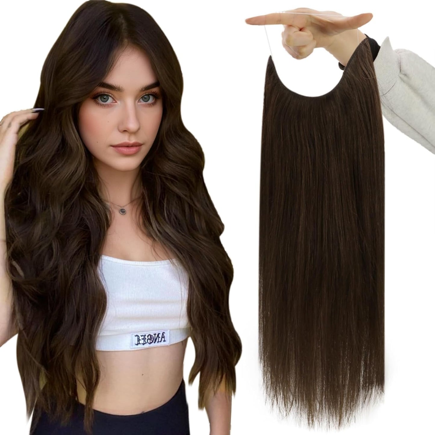 Fshine Invisible Wire Hair Extensions for Effortless Volume