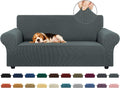 KEKUOU Stretch Loveseat Sofa Cover for 2 Cushion Couch 55-78 in