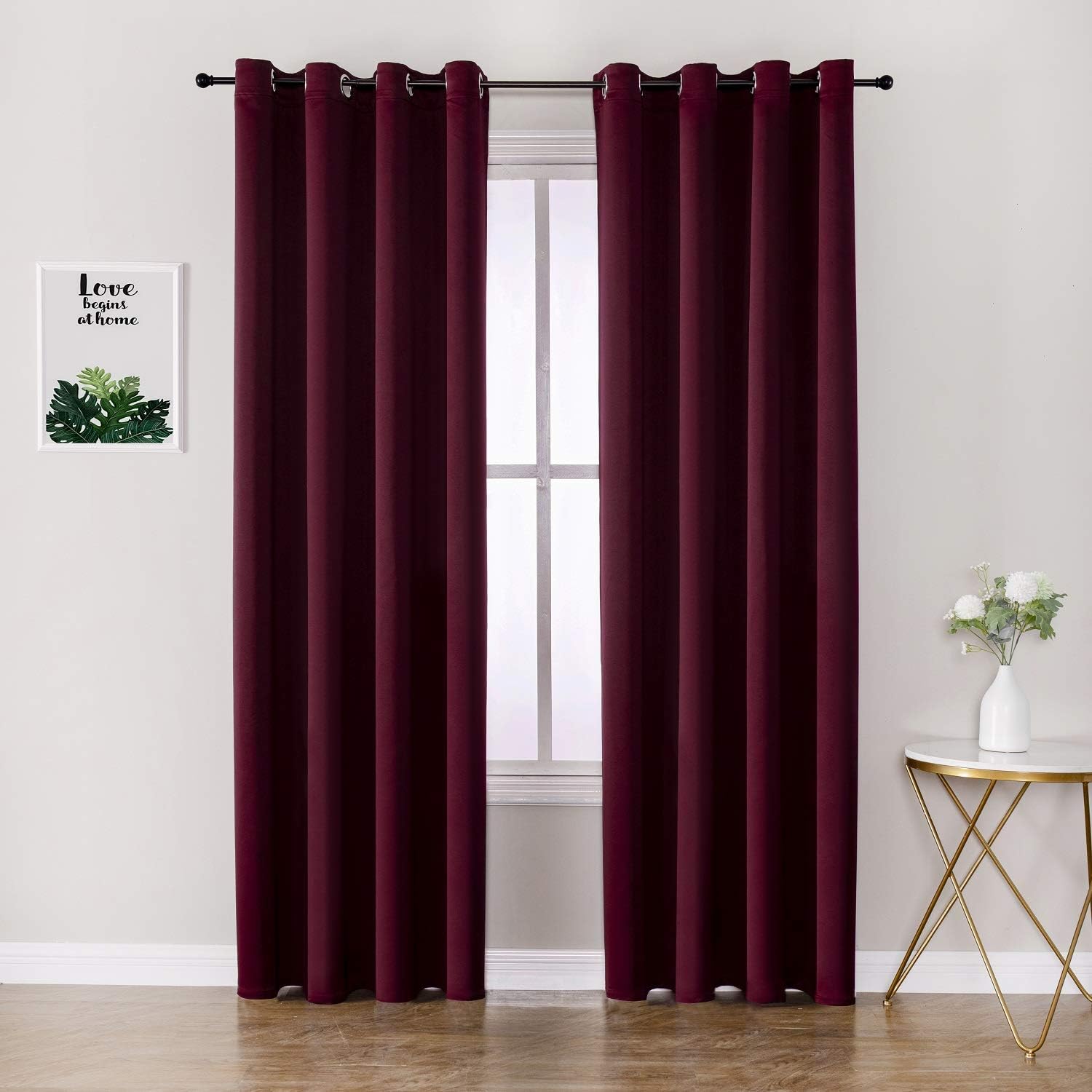 ChrisDowa Blackout Curtains for Living Room, 80 Inch Long Panels