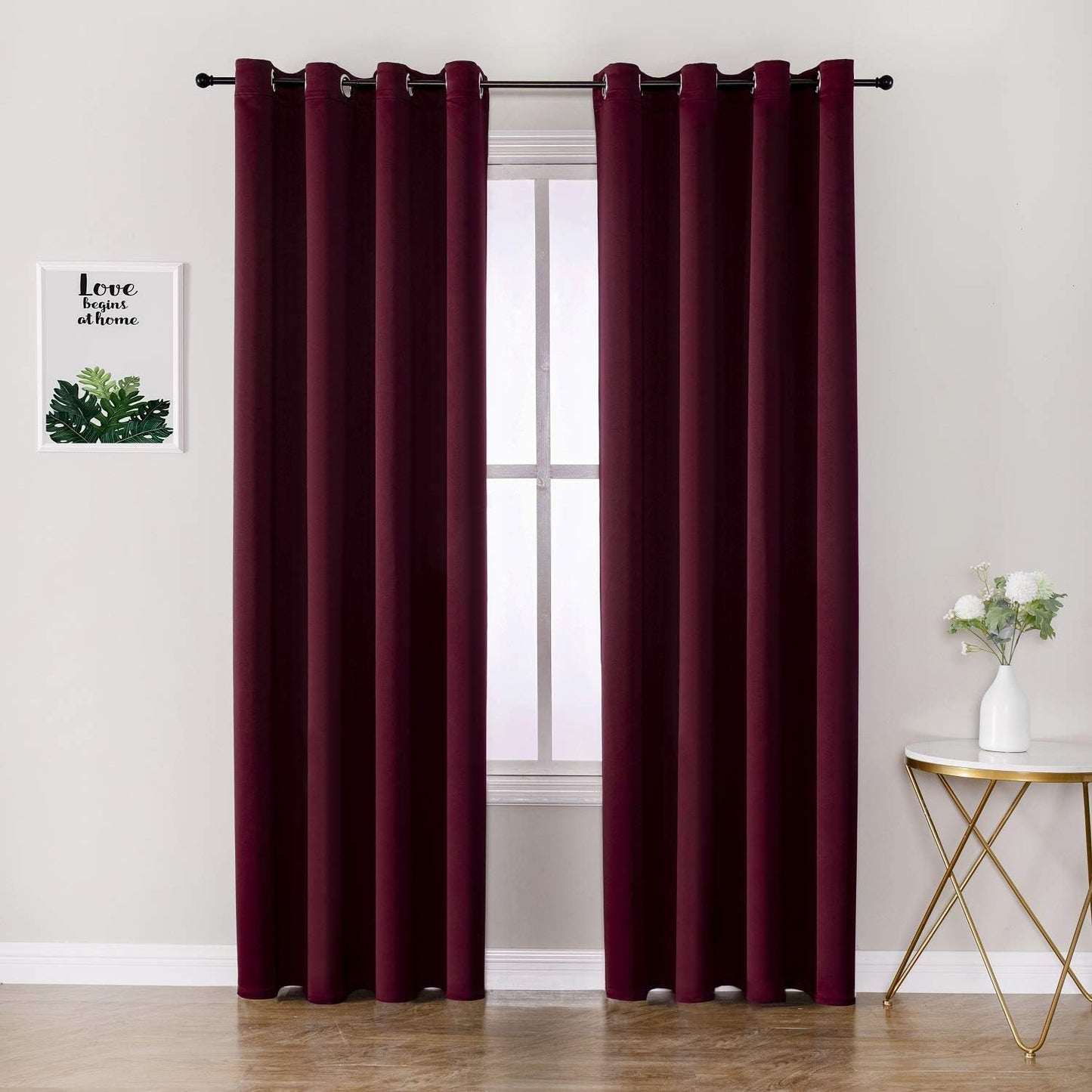 ChrisDowa Grommet Blackout Curtains for Bedroom and Living Room