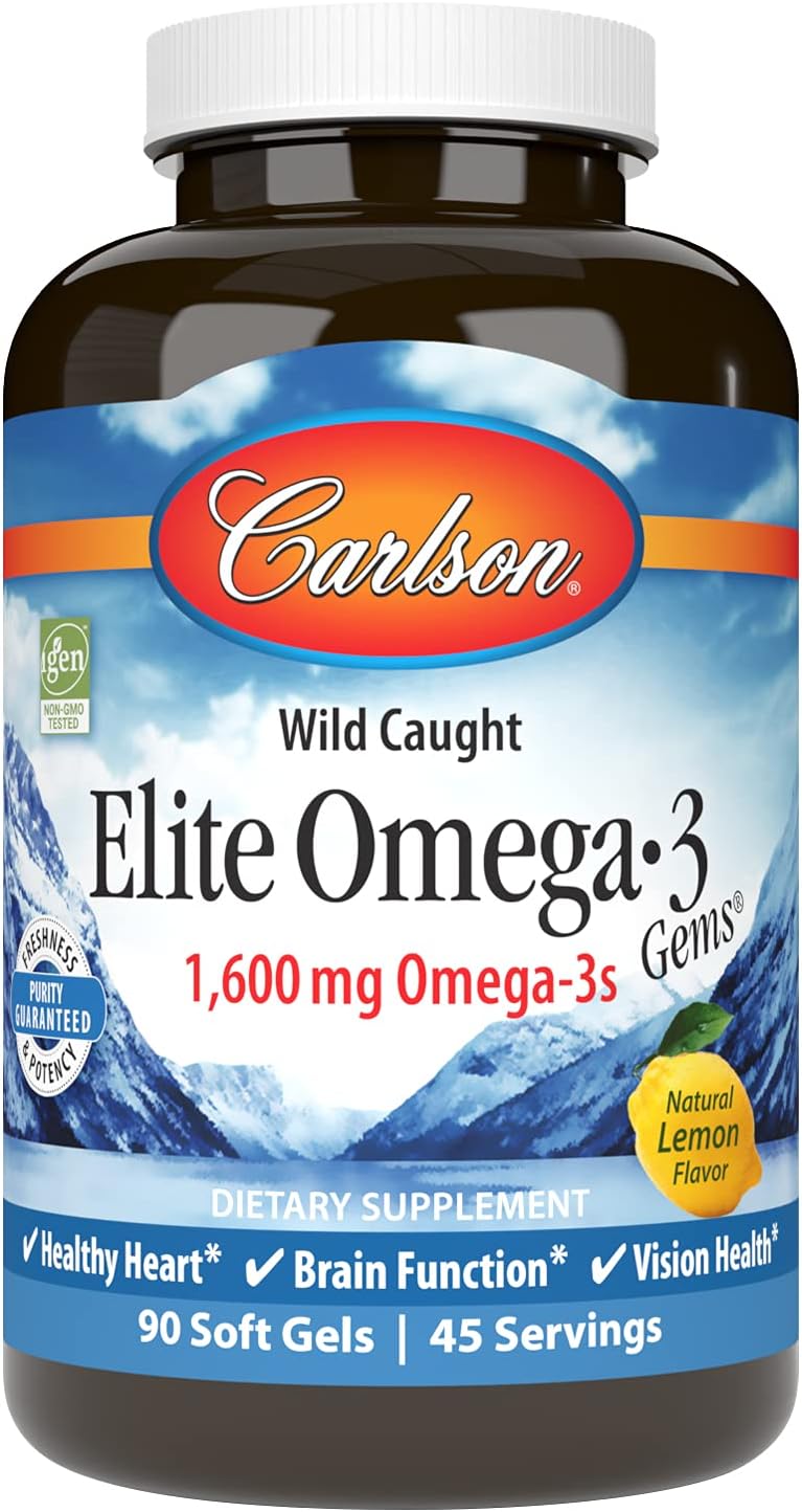 Carlson Elite Omega-3 Gems for Whole Body Health and Wellness