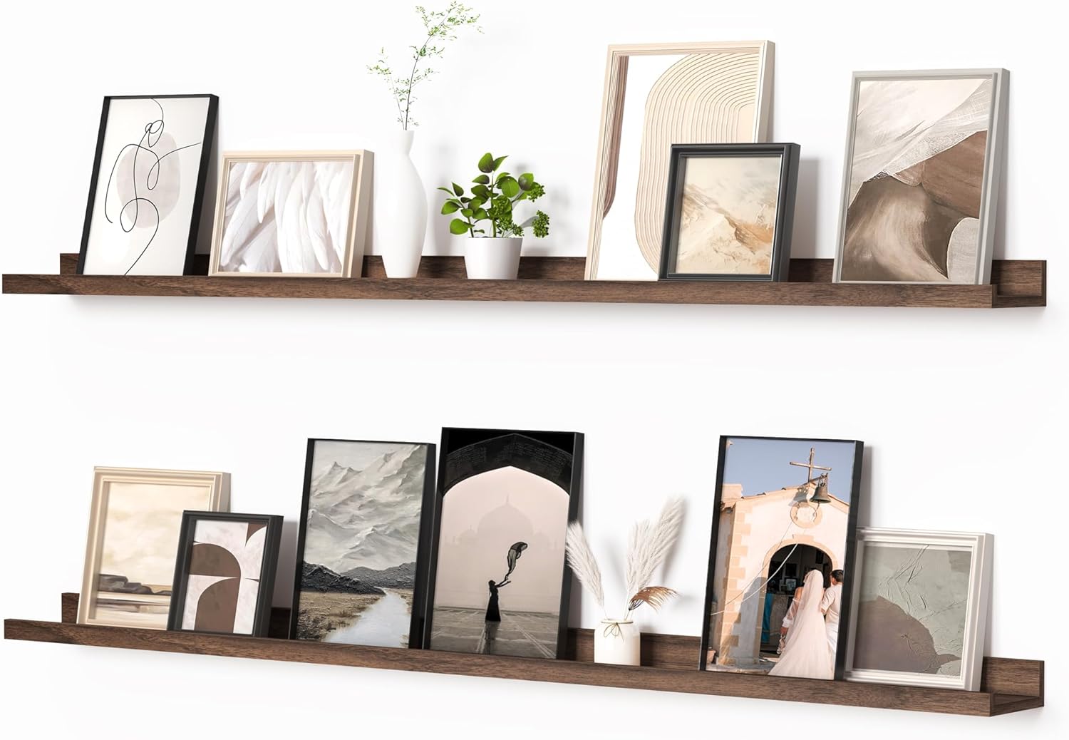 Heimlove Picture Ledge Shelf Set of 2 for Wall Decor