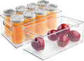 iDesign Stackable Fridge Bin - Clear Kitchen Storage Set of 2