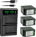 Kastar 3-Pack CGA-D54 Battery and LTD2 USB Charger - High Capacity