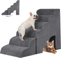 6 Step Dog Stairs for High Beds, Pet Ramp for Small Dogs