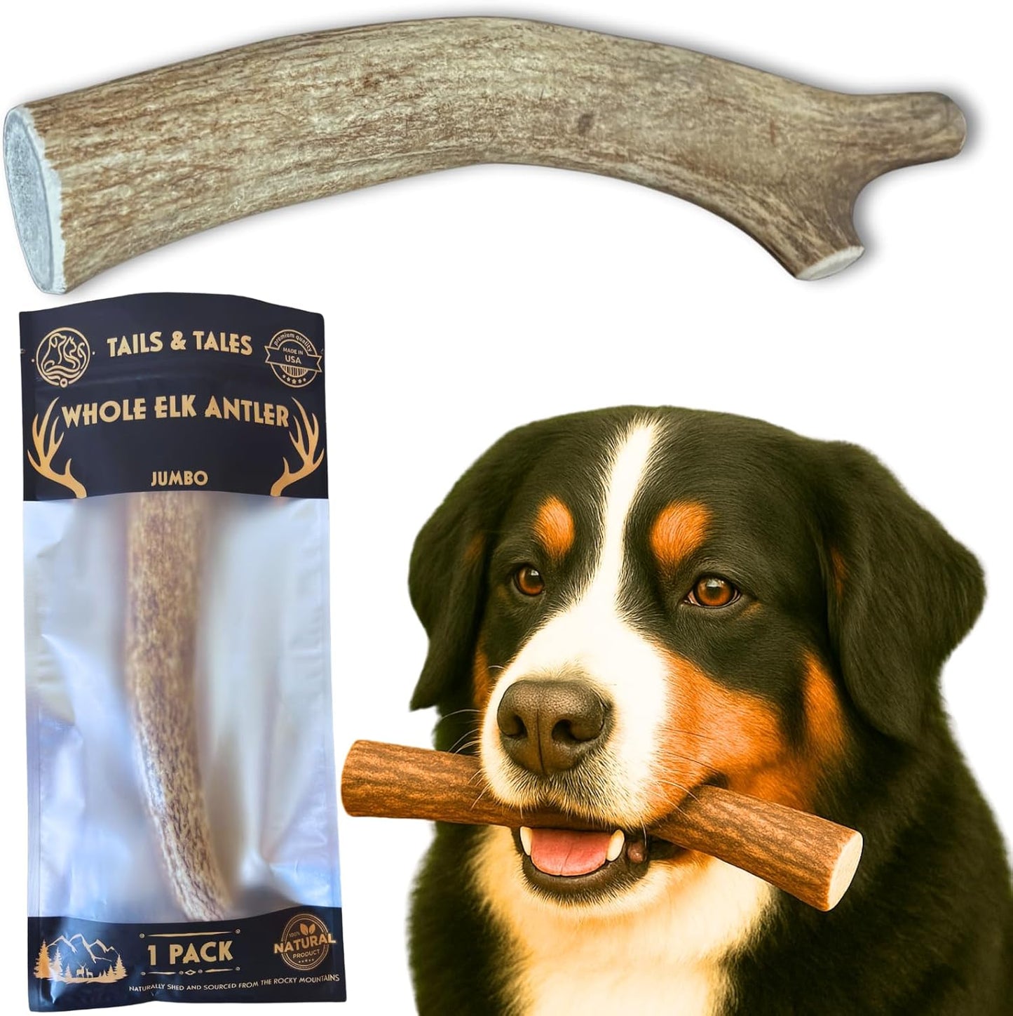 Jumbo Elk Antler for Dogs - Long-Lasting Chew for Aggressive Chewers