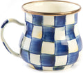 MACKENZIE-CHILDS Enamel Mug, Blue-and-White Royal Check - Classic 16