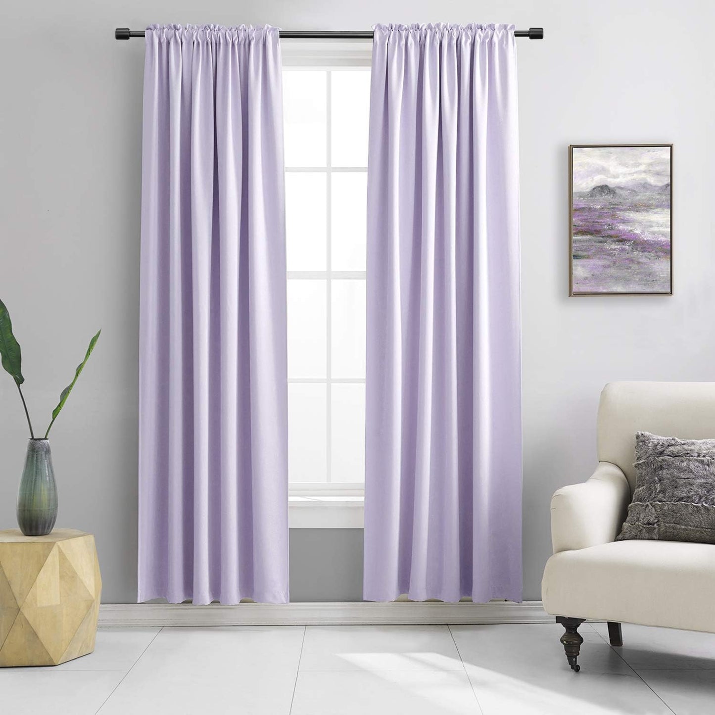 DONREN 108 inch Extra Length Curtains for Bedroom - Room Darkening
