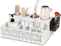 Hair Tool Organizer White Hair Dryer Holder - Countertop Vanity Caddy