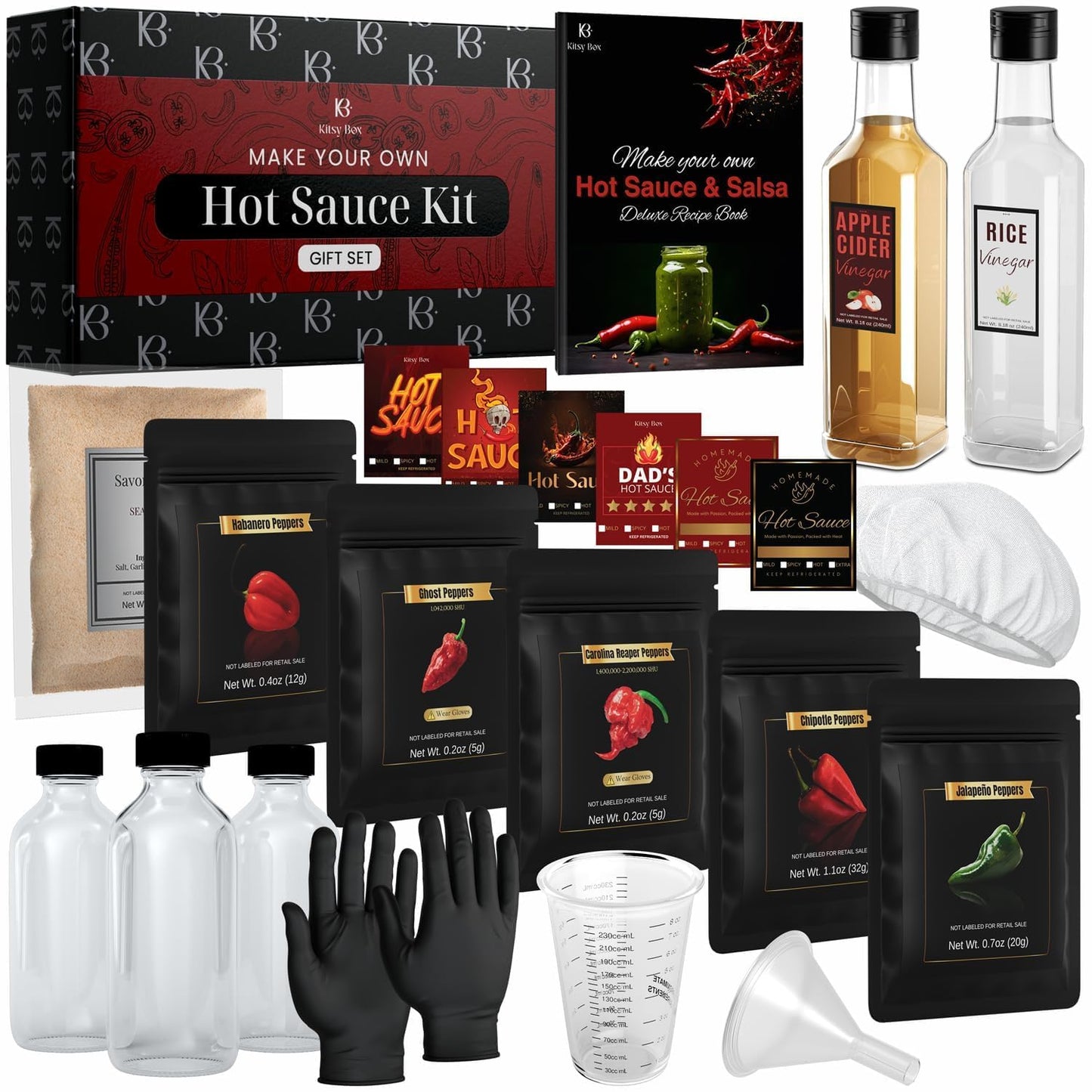 Kitsy Hot Sauce Making Kit for DIY Hot Sauce Lovers