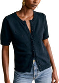 Bianstore Women's Casual Short Sleeve Button Down Cardigan