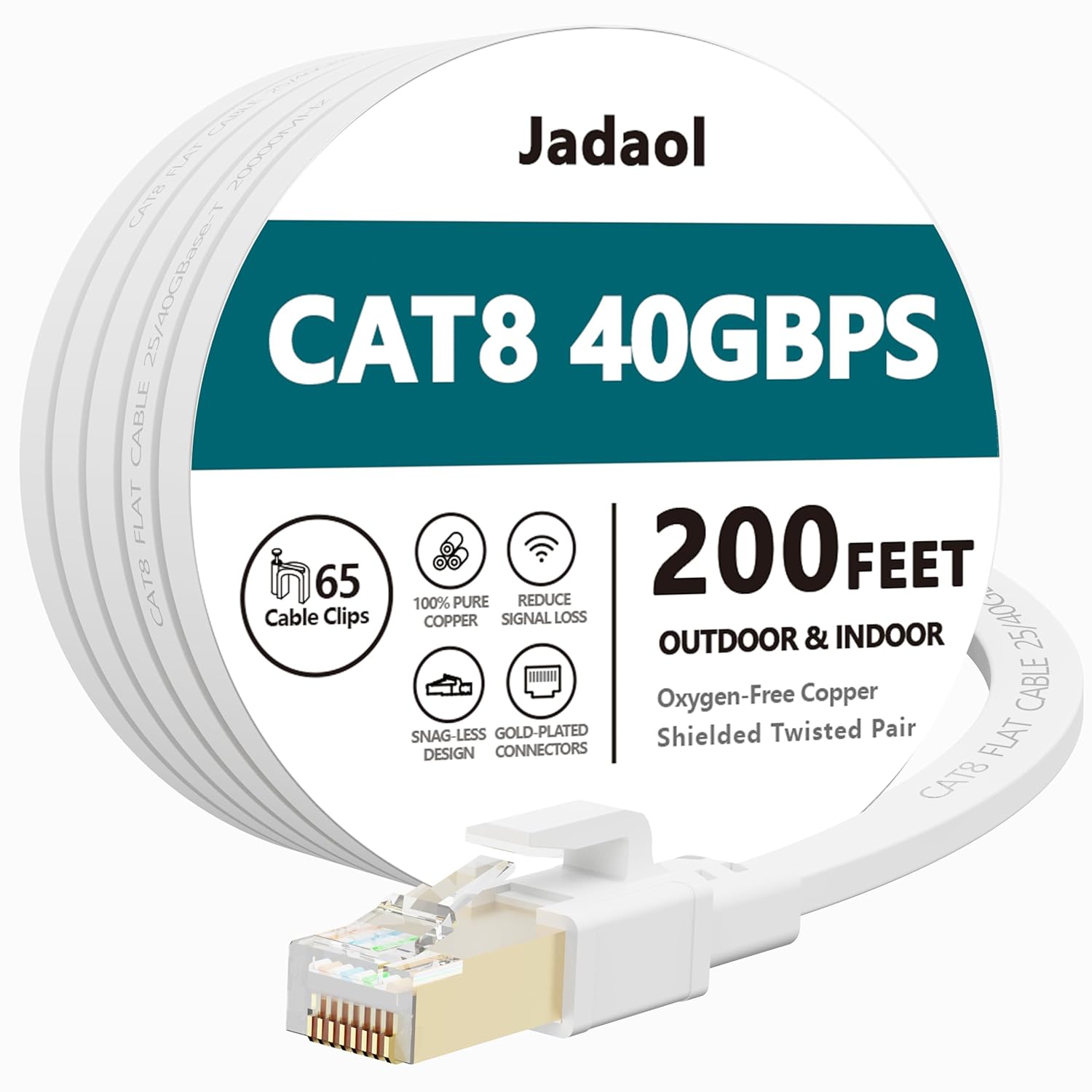Cat8 Ethernet Cable 200 ft for High-Speed Internet Connections