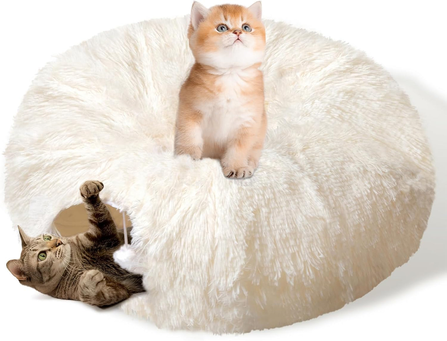 Cat Tunnel Bed for Indoor Cats - Cozy Play and Rest Space