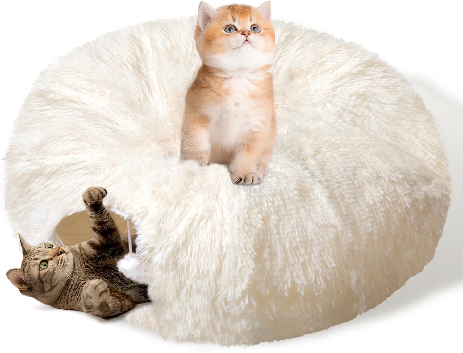 Cat Tunnel Bed for Indoor Cats - Cozy Play and Rest Space