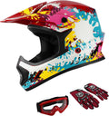 Youth Dirt Bike Helmet DOT Youth Kids Motocross Full Face - Graffiti