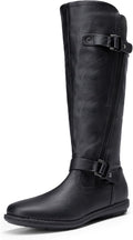Wide Calf Knee High Boots for Women - Cozy Faux Fur-Lined Style