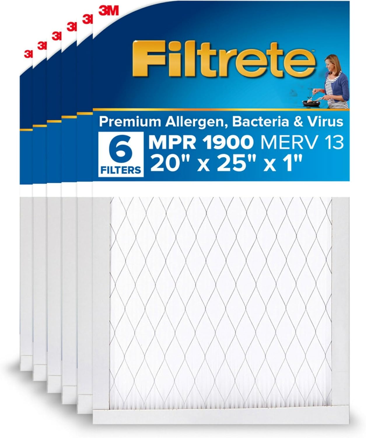 Filtrete 20x25x1 AC Furnace Air Filter, MERV 13 Performance