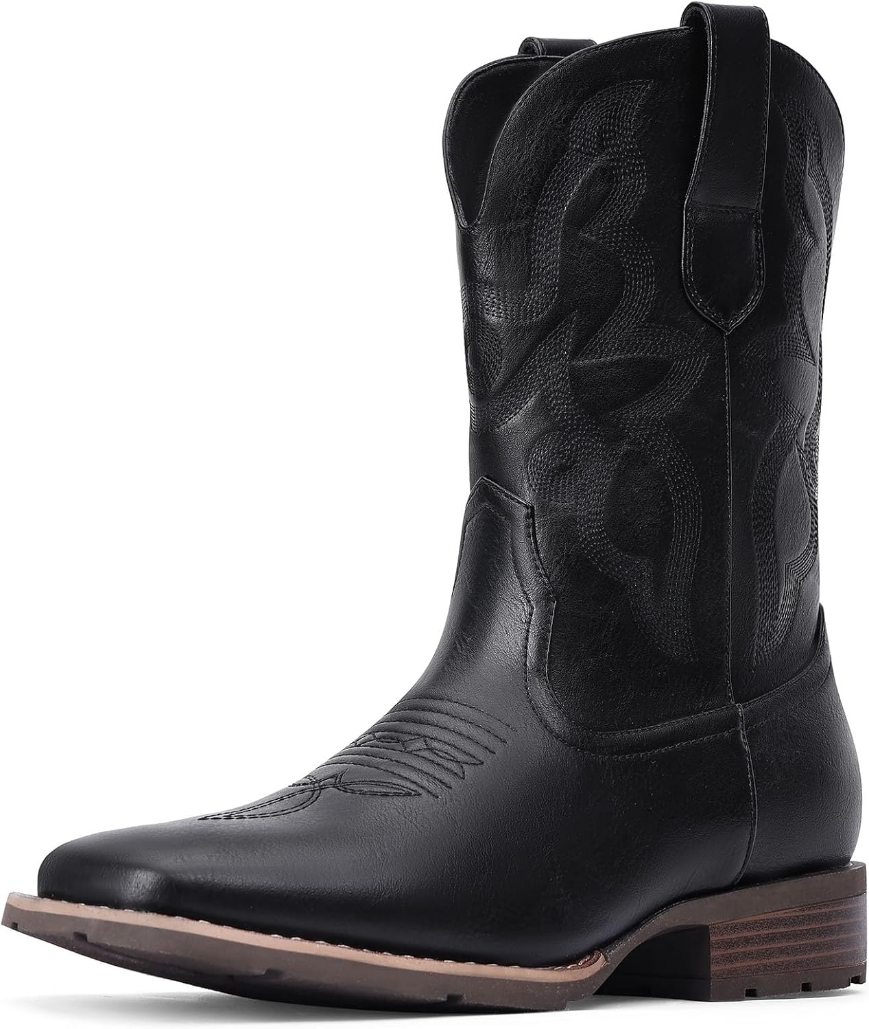Stylish Cowboy Boots For Men With Square Toe - Old West Charm