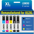 LEMERO Remanufactured Epson 812XL Ink Cartridges Combo Pack - High