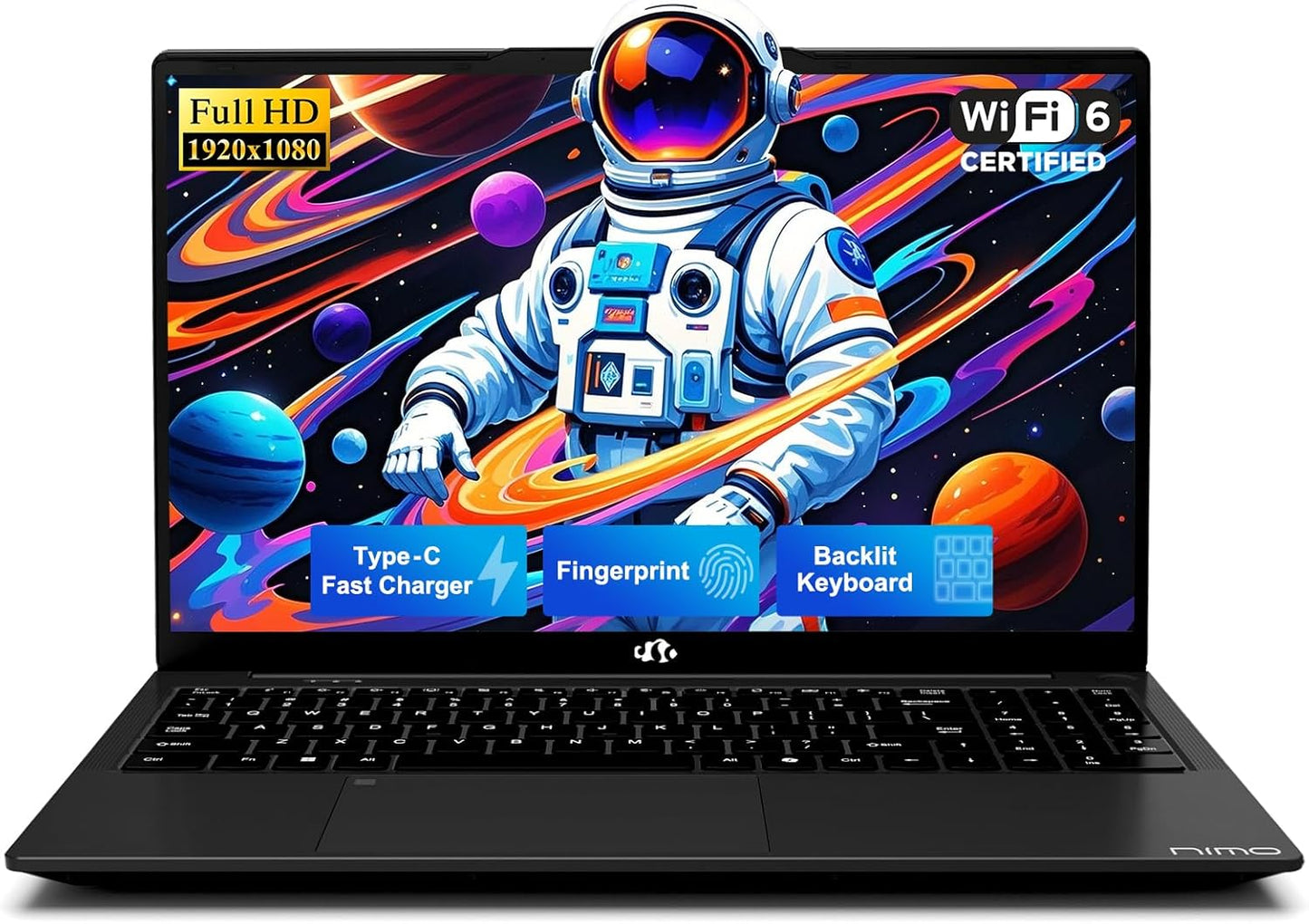 NIMO 15.6 FHD Laptop with Intel Pentium N150 and Backlit Keyboard