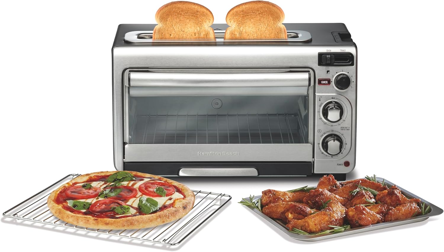 Hamilton Beach 2-in-1 Toaster Oven & 2-Slice Toaster - Versatile & Time-Saving!