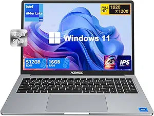 16 inch Laptop Computer with 16GB RAM and 512GB SSD Storage