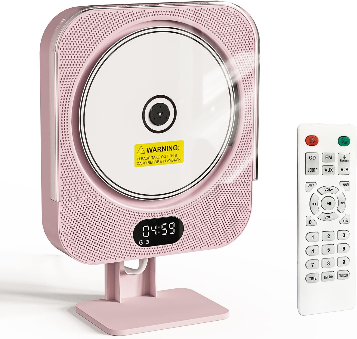 Kpop Pink CD Player Desktop and Wall Mount with Bluetooth Speakers