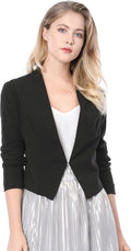 Cropped Blazer for Women - Lightweight Office Suit Jacket