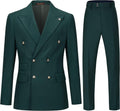 Men's Slim Fit Double Breasted Suit Blazer & Pants Set - Tailored Look