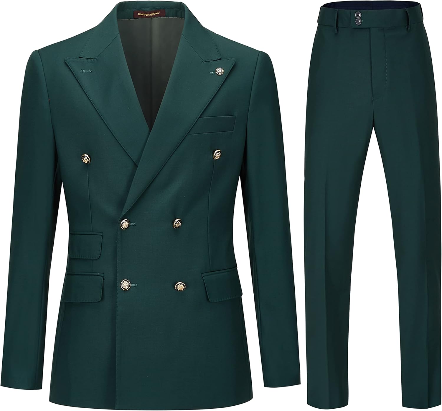 Men's Slim Fit 2 Piece Suit Double Breasted for Weddings