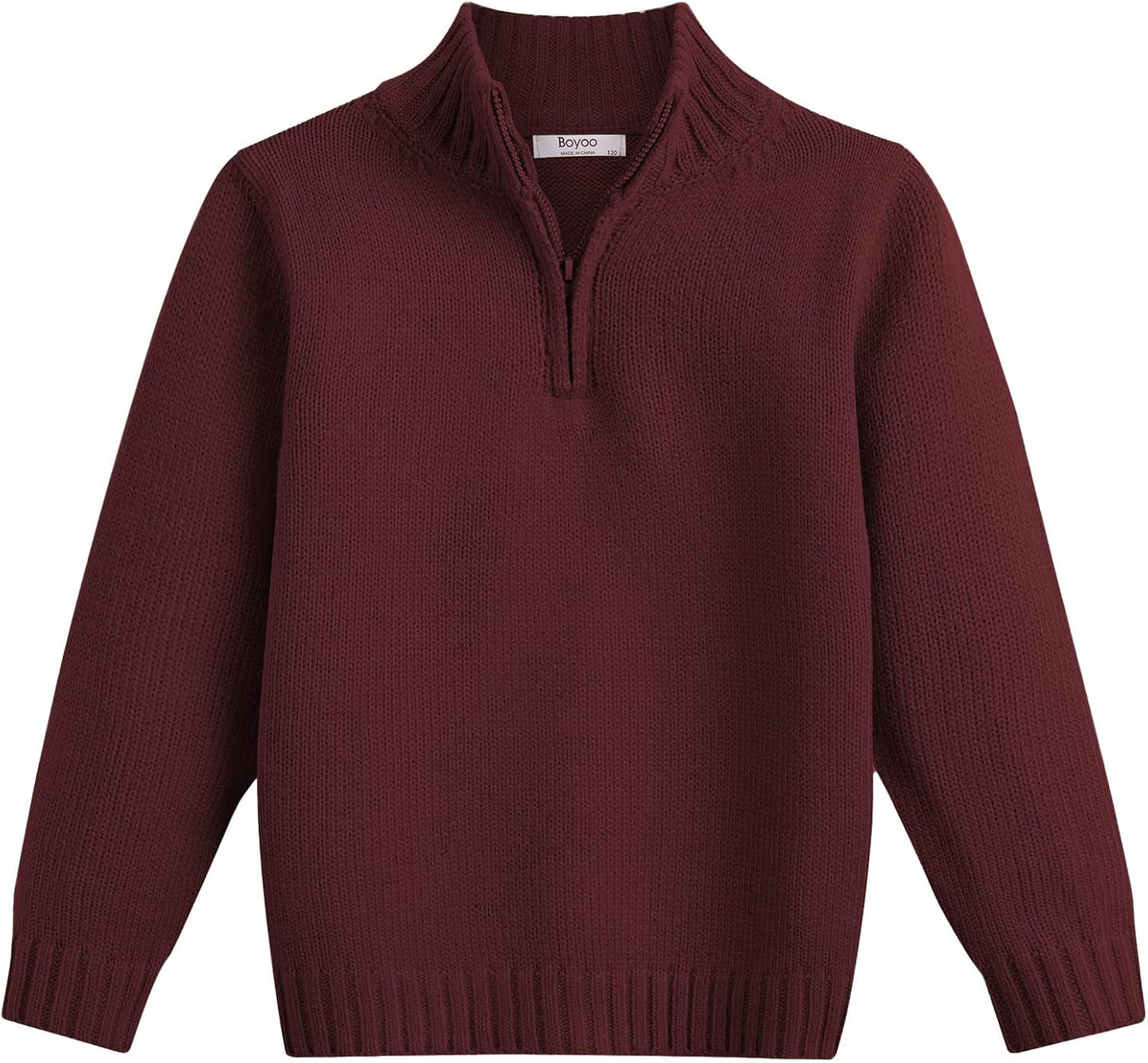 Boy's Cable Knitted Sweater Half Zip Lightweight Casual Pullovers