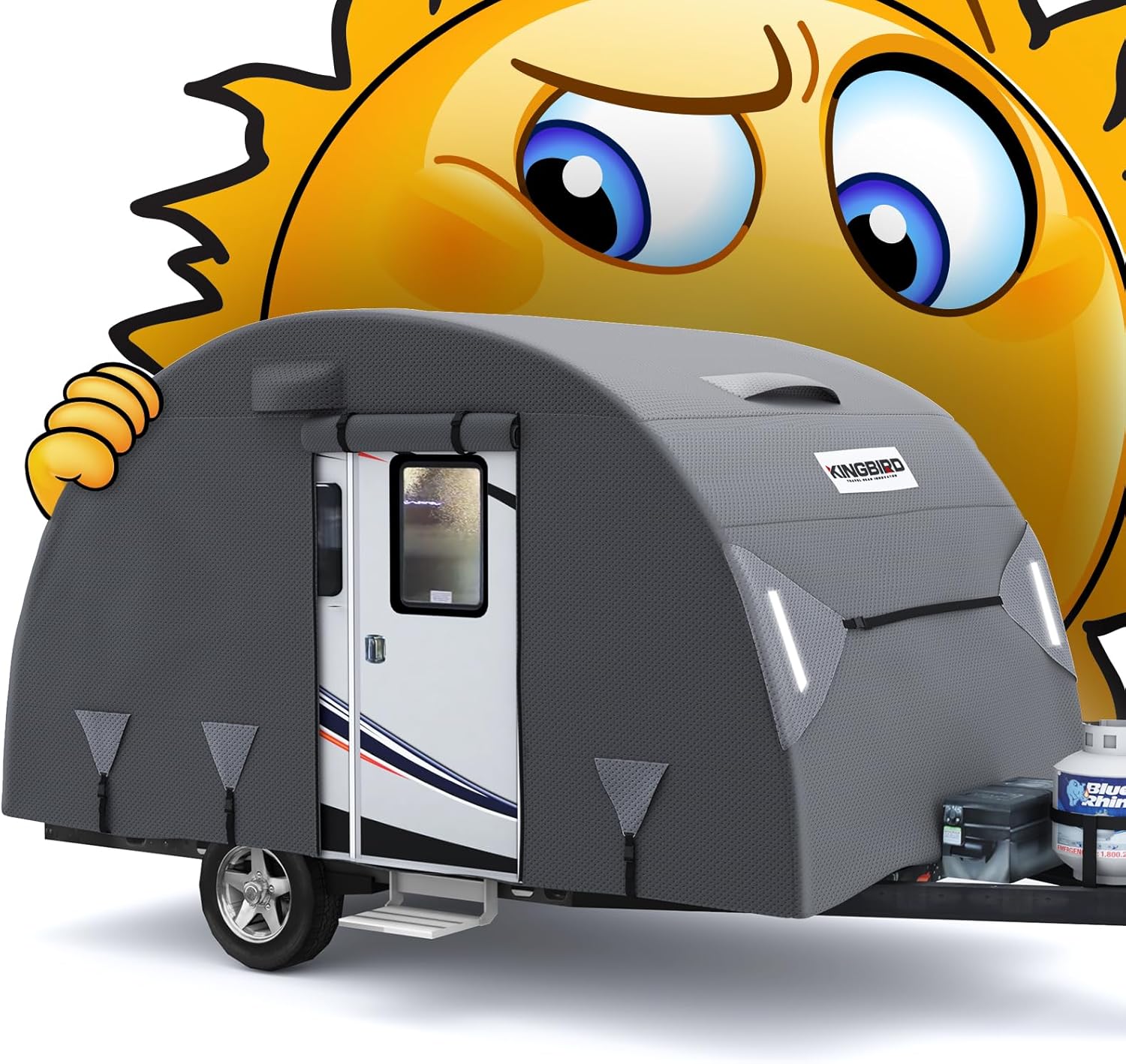 KING BIRD Upgraded R-Pod Travel Trailer RV Cover for 20ft-22ft